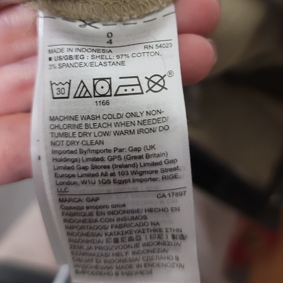 NWOT GAP Women's Slim City Crop Light Khaki Pants Size 0 - Picture 4 of 4